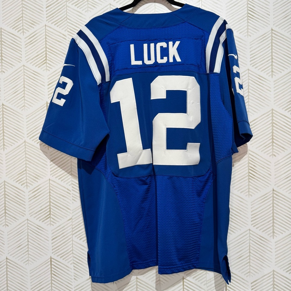 Nike Colts Jersey On Field Men Size XL 48 Andrew Luck #12 Indianapolis Football - Picture 2 of 6